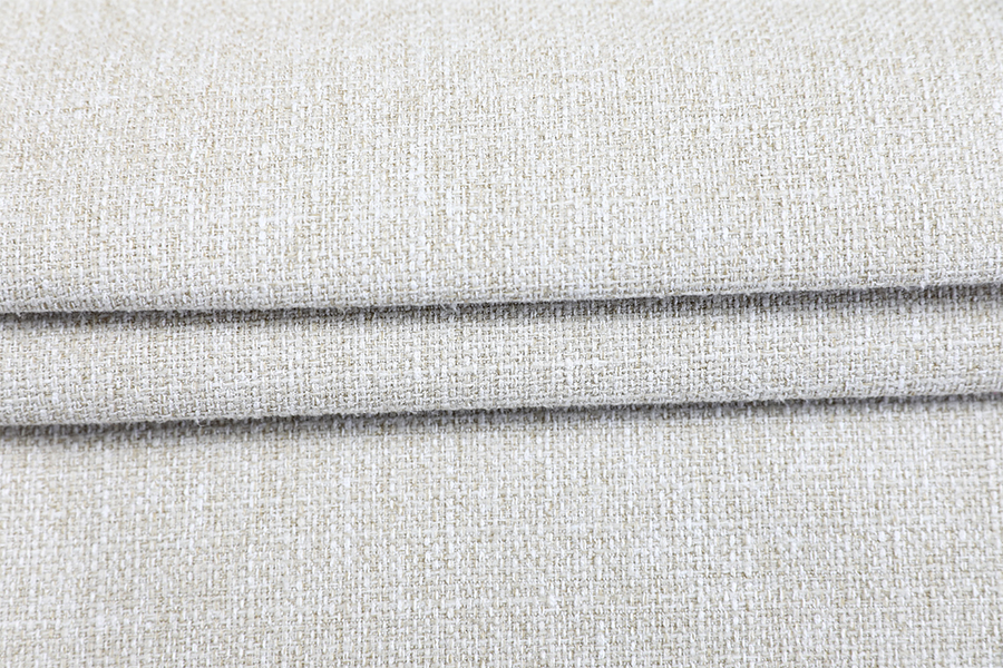 Plain weaved fabric for sofa linen melange