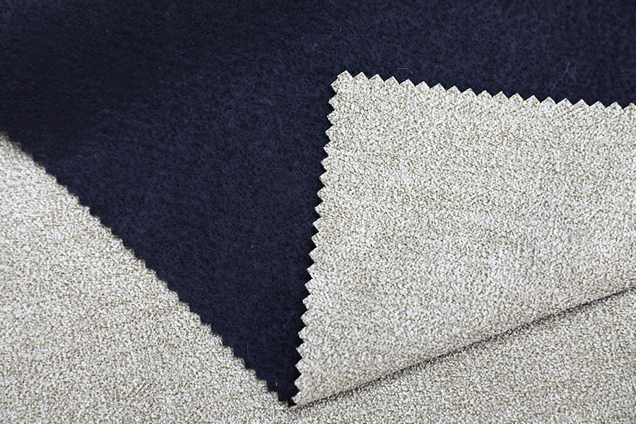 Plain weaved fabric for sofa linen cashmere corduroy melange