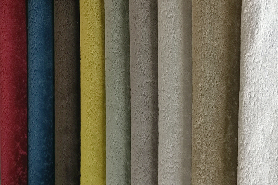 Circular weft knitted texture print sofa fabric corduroy